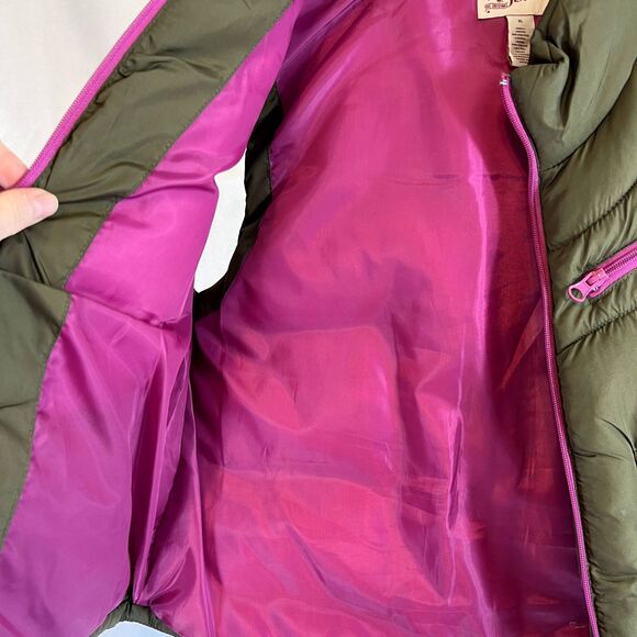 Arizona Two Tone Puffer Vest Green and Pink Size Youth XL - Picture 7 of 10